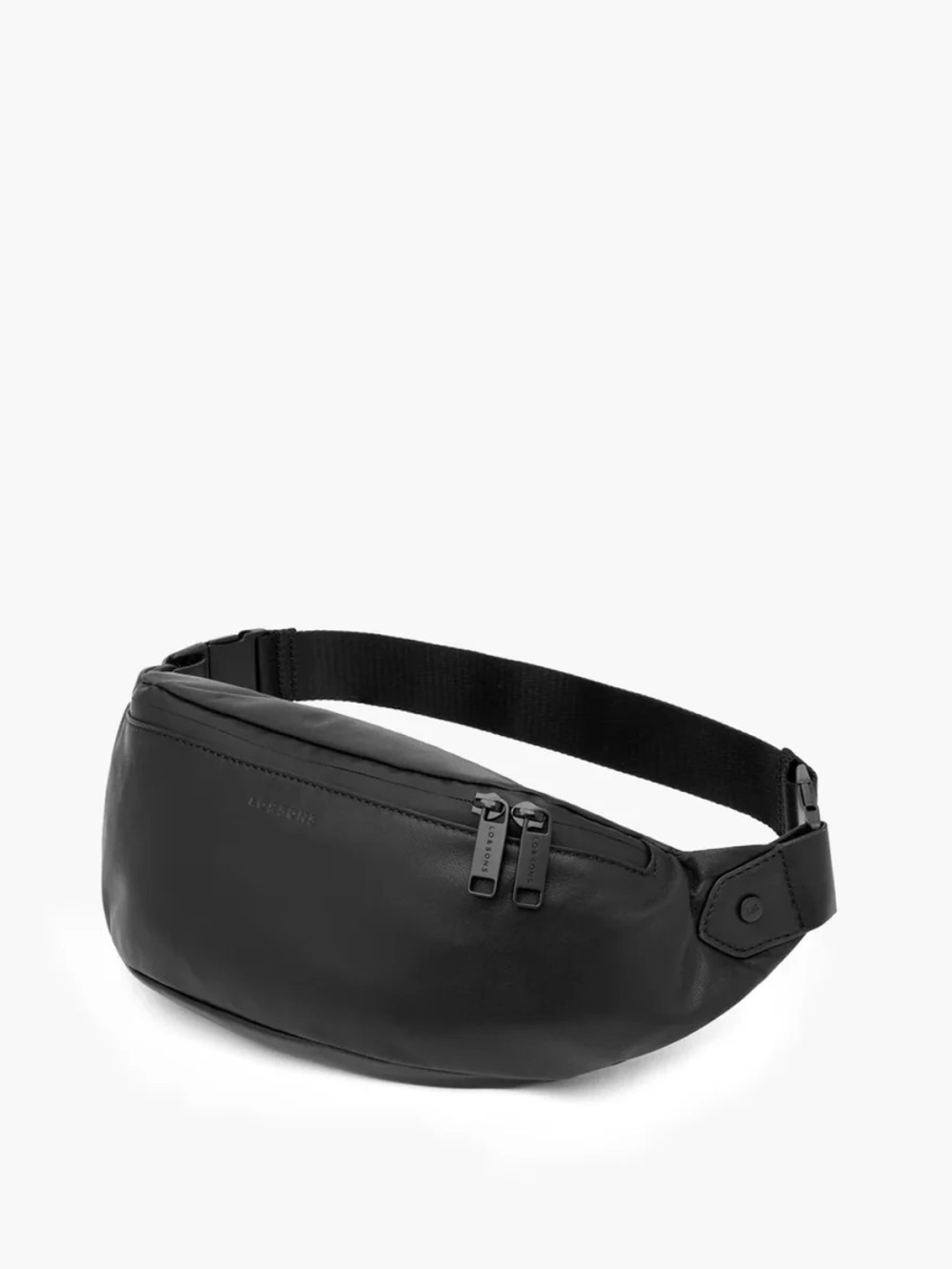 Lo & Sons Black Leather Fanny Pack
